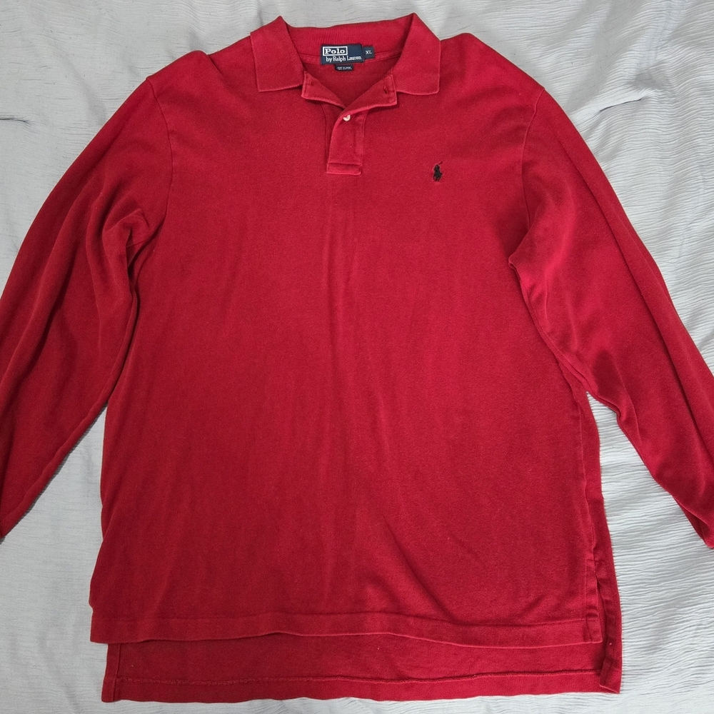 Polo by Ralph Lauren Men's XL Red Long Sleeve Shirt
